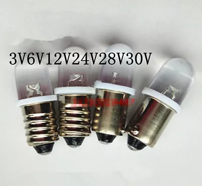 5Pcs LED B9E10 3/6/12/24/28/30V Bayonet&Screw Button Indicator Light Bead Bulb • $7.99