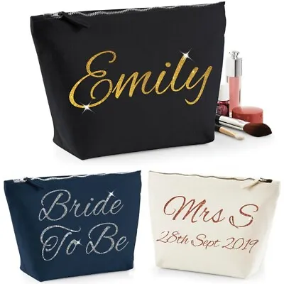 Make Up Personalised Wash Bag Perfect Gift For Mum Bride Bridesmaid Bridal Party • £5.99
