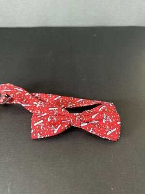 $27 • Buy Vineyard Vines Boys Red Silk Santa Snowboarding Bow Tie NWT $55