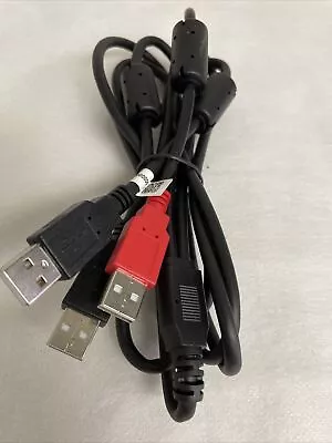 USB Power Y Cable Two A Male To USB  Male For Mobile Hard Disk Camera & More • $2