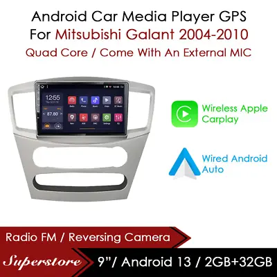 9” Android 13 CarPlay Auto Car Stereo Head Unit GPS For Mitsubishi Galant 04-10 • $349