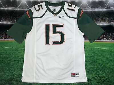 Miami Hurricanes Brad Kaaya #15 Nike NCAA Jersey Size Large Preowned White • $45