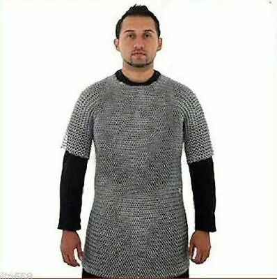 Medieval Butted Chain Mail Shirt - Aluminum Chainmail Armor Reenactment LARP • £46.16