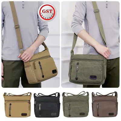 $17.02 • Buy Retro Men's Canvas Shoulder Messenger Bag Crossbody Satchel Travel Man's Bags
