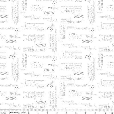 Riley Blake Moments By Minki Kim. C9014 CREAM. Cotton Fabric For Quilting Patch • £8.75