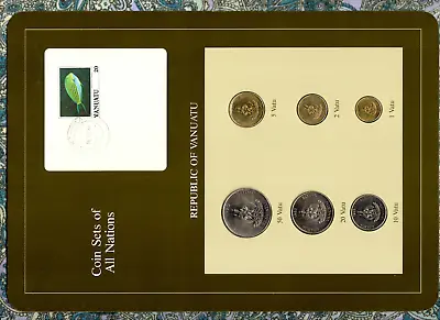 Coin Sets Of All Nations Vanuatu 1020 Vatu 1983 12550 Vatu 1990 Scarce • $14