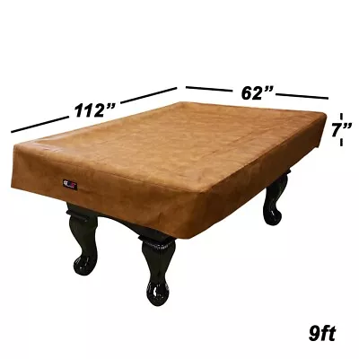 Used. Heavy Duty Leatherette Pool Table Cover - Russet - 9ft (Wrinkles) • $30.39