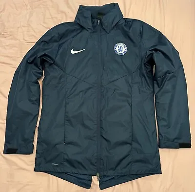 Chelsea FC Large Black Nike Shield Hooded Jacket/Windbreaker - Never Worn • £50