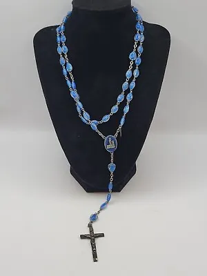 Vintage Catholic 1958 Brevetto Legatura Alpaca Lourdes Bubble Rosary • £62.73