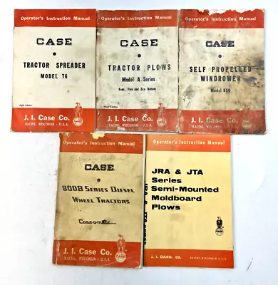 Vintage Assorted J. I. Case Operator's Manuals - Lot Of 5 • $45.99