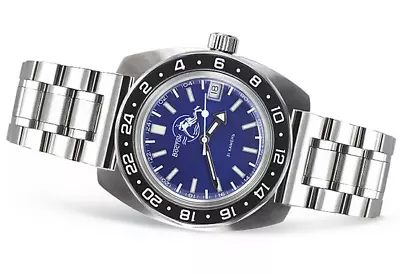 New Mens Automatic Watch Vostok Amphibian 17004B Blue Dial  Scuba Dude 20 ATM • $149.90