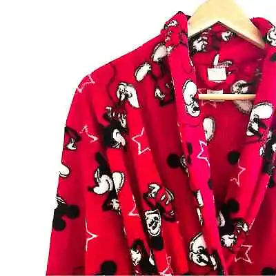 Disney Mickey Mouse Short Plush Long Sleeve Robe Women's XL • $29