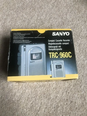 £0.99 • Buy Sanyo TRC-960C Cassette Tape Dictaphone Voice Recorder Boxed + Manual Dictation