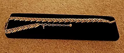 £22 • Buy Vintage Signed Trifari Goldtone Choker Necklace With Crown T Tag Charm