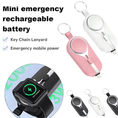 Portable Wireless Charger For Apple Watch Mini Keychain Power Bank Phone Charger • $18.99