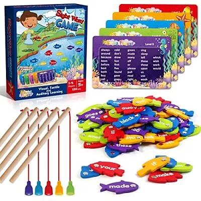 Wooden Magnetic Sight Word Fishing Game Sight Word Educational Toy For Age O... • $28.14