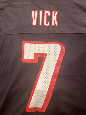 Vintage Reebok Michael Vick #7 Atlanta Falcons Black NFL Football Jersey XL • $35