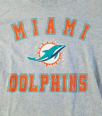 NFL Miami Dolphins Adult Women's Size Large L Gray Sports Graphic T-Shirt • $4.97