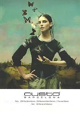 2006 ADVERTISING ADVERTISEMENT CUSTO Haute Couture Barcelona Butterfly Flight • $3.19