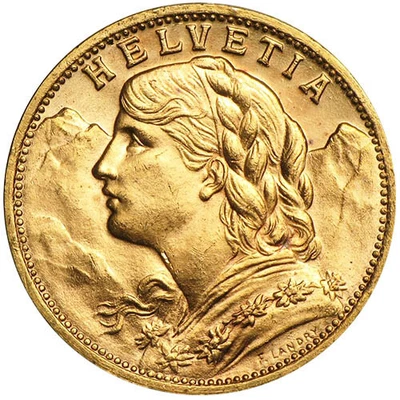 $429.61 • Buy 20 Francs Swiss Gold Coin - Helvetia