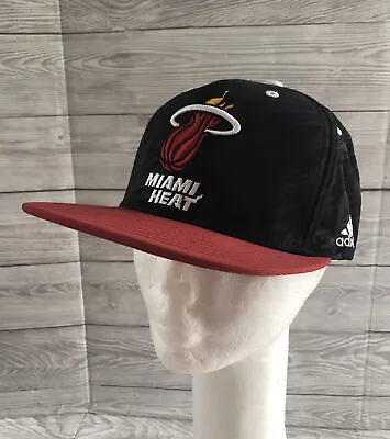 Nba Cap Hat Miami Heat Adidas Snapback Basketball Team • £6.99