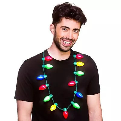 £5.99 • Buy Christmas Lights Necklace Light Up Bauble Fancy Dress