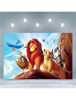 $6 • Buy Lion King Birthday Party Backdrop Decoration Photography Photo  Background 5x3ft