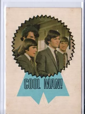 1967 Donruss THE MONKEES Badges Stickers Cards Rare COOL MAN! #3 EX+ • $19.99