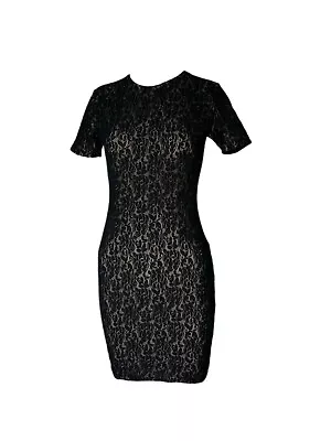 Michael Kors 1992 Vintage Runway Black Lace Mini Dress • $590