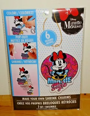 Disney Minnie Mouse  Make Your Own Shrink Charms Kit 6 Designs NEW • $3.95