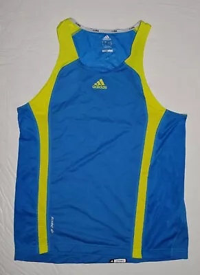 Adidas Adizero Climacool Formotion Mens Sz M Blue Yellow Tank Top Racer Back • $15.99