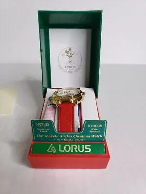 Lorus Disney Christmas Musical Mickey Mouse Watch With Box ( Needs Battery) • $44.99