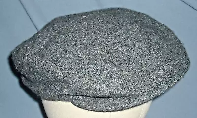 Vintage Eddie Bauer HARRIS TWEED Newsboy Cap Cabbie Hat 100% Scottish Wool L • $19.95