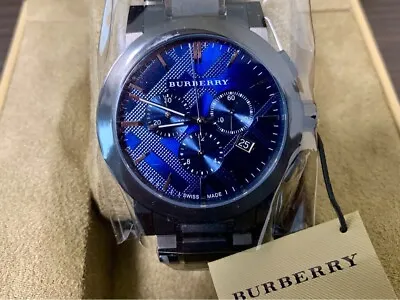 $399.99 • Buy Brand New Burberry BU9365 Gray Ion Plated Stainless Steel Blue Dial Men's Watch
