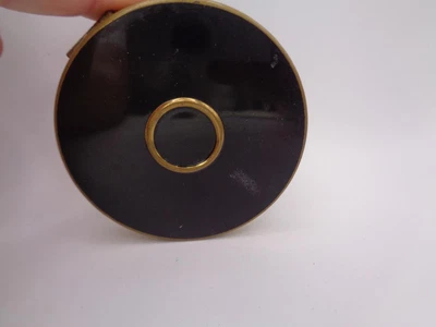$19.99 • Buy Vintage Charles Of The Ritz Black & Gold Tone Powder Mirrored Compact W/Product