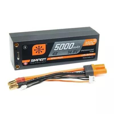 Spektrum 14.8V 5000mAh 100C Smart LiPo 5mm Tubes AUCT_SPMX50004S100HT Open Box • $59.99