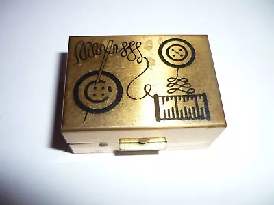 Vintage Miniature Brass Box Sewing Kit • $9.99