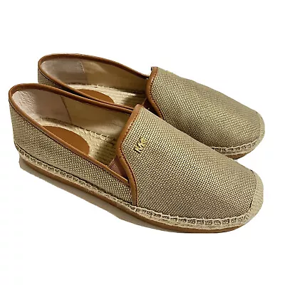 MK Michael Kors Kendrick Espadrille Flat Size 7.5 Gold Color • $30