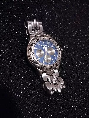 Men's Fossil Blue Watch Stainless Steel/Glow In The Dark Hands/Multiple Dials • $29.99