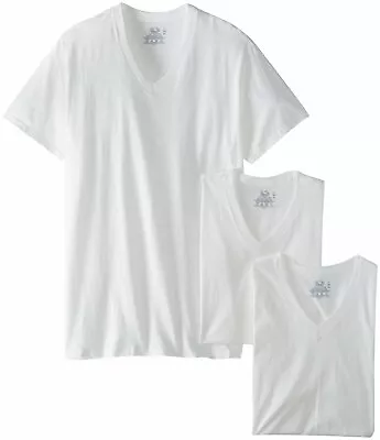 Fruit Of The Loom Men`s 3-Pack Tall Size V-Neck T-Shirt • $17.19