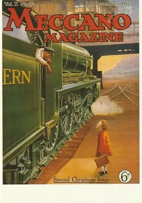 MECCANO MAGAZINE COVER - Modern Postcard - Steam Train Child • $5.32