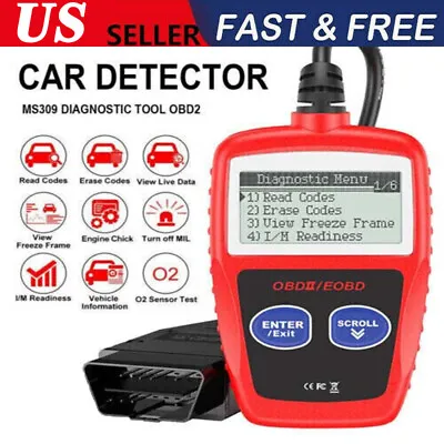 Automotive OBD Code Reader OBD2 Scanner Car Check Engine Fault Diagnostic Tool J • $20.39
