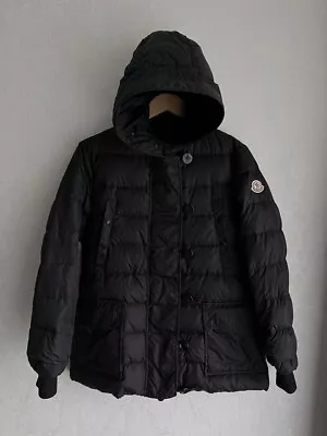 Moncler Mess Down Jacket Parka Puffer Quilted Black Size 1 • $245