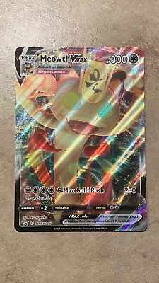 Pokemon Meowth VMAX SWSH005 Black Star Promo Card (Jumbo/Oversized Size) NM • $5.99