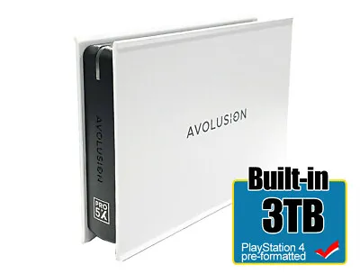 Avolusion Mini Pro-5X 3TB USB 3.0 Portable External Gaming PS4 Hard Drive White • $69.99