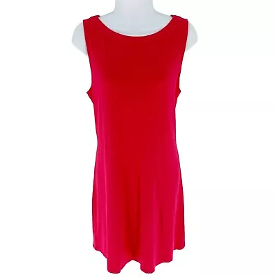 Tommy Bahama Dress Womens Large Pink Sleeveless Shift Soft Knit Modal Summer • $26.99