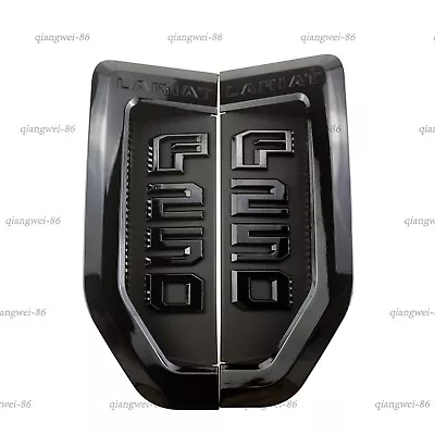 For 2017-2022 F250 LARIAT Emblems DRIVER &PASSANGER Side Badge Black • $180