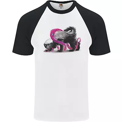 Honey Badger Mens S/S Baseball T-Shirt • £8.99