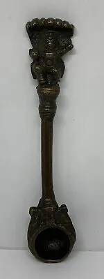 Vintage Antique Bronze Indian Hindu Ritual Ceremonial Oil Ladle Spoon Holy Water • $35