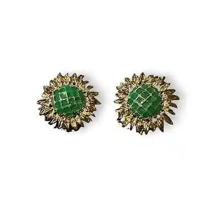 Sunflower Style Clip On Earrings Vintage • $10